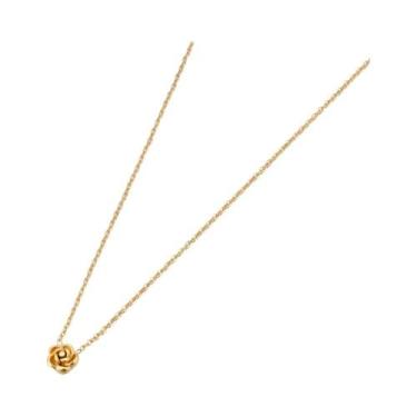 Imagem de Colar Com Pingente De Rosa Banhado a Ouro Para Mulheres, Joia De Flor 