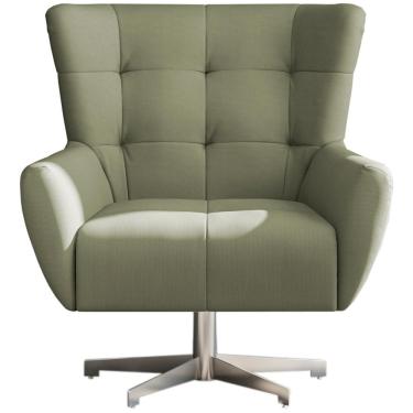 Imagem de Poltrona Decorativa Keoma SL 940 Moll Base Giratória Tecido Veludo Molufan Estofados