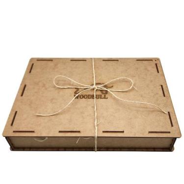 Imagem de Caixa Madeira 33x22x2,4cm MDF 3 mm Personalizada para Presente - WOODB