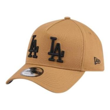 Imagem de Boné New Era 940AF Double Logo Los Angeles Dodgers Bege-Masculino