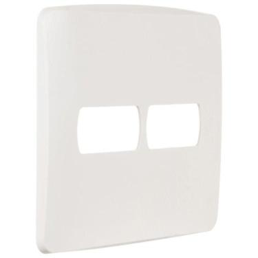 Imagem de Placa 4x4 2 Postos Separados Branca Miluz - S3b77420 - Schneider Placa