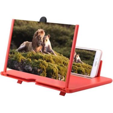 Imagem de Lupa de tela de 12 polegadas, 3D HD para celular, ampliar ampliação de