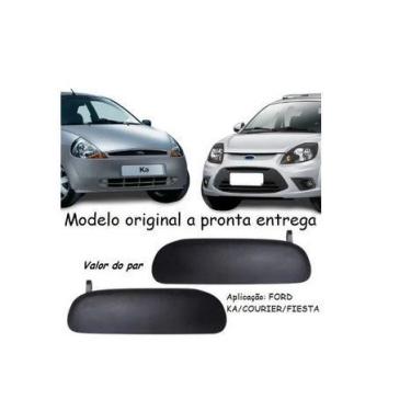Imagem de Par Maçaneta Externa Preta Ford Fiesta 2001 2002 2003 2004 - MARZUN