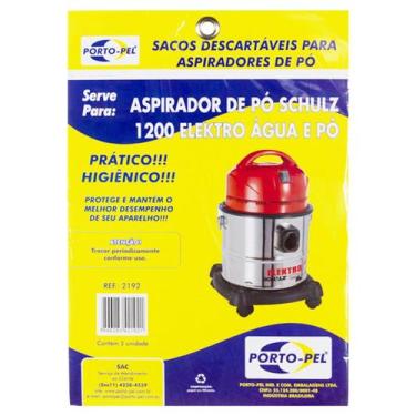 Imagem de SACO ASPIRADOR P/ SCHULZ ELEKTRO 1200w AGUA E PO PORTO-PEL - 3 UNIDADE