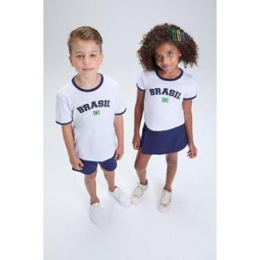 Imagem de Conjunto Infantil Feminino Brasil Copa Verão-Feminino