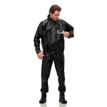 Imagem de Capa De Chuva Motoqueiro Motoboy Pvc Tornado Pantaneiro Com Gola E Bol