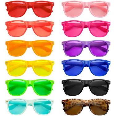 Imagem de Gafas de Sol SUNOVELTIES Retro de Color Neón Paquete de 12 para Hombre