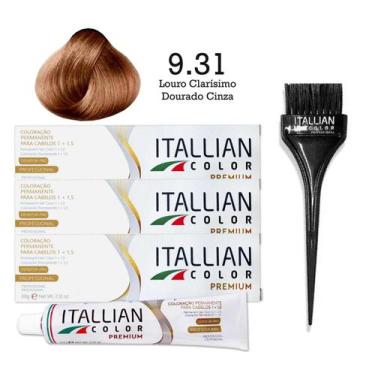 Imagem de 3 Unidades Coloração 9.31 Louro Claríssimo Dourado Cinza  Itallian Col