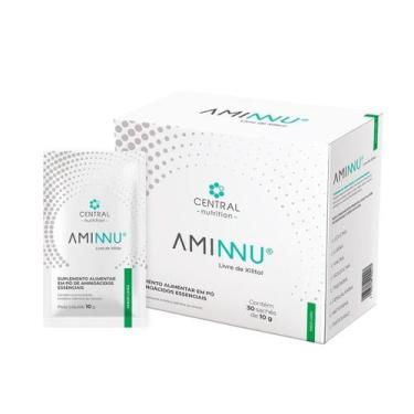 Imagem de Aminnu Livre de Xilitol - 30 Sachês 10g Limão - Central Nutrition