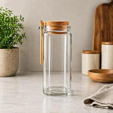 Imagem de Pote De Vidro Com Colher E Tampa De Cortiça Muria 1,2l - Hauskraft