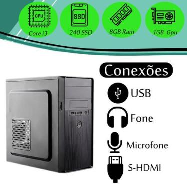 Imagem de Computador TOB Extreme Intel Core i3 1151 SSD 240GB 8GB Gabinete Preto