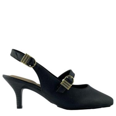 Imagem de Sapato Feminino Modare Preto Avela Creme 7013580, Preto, 37