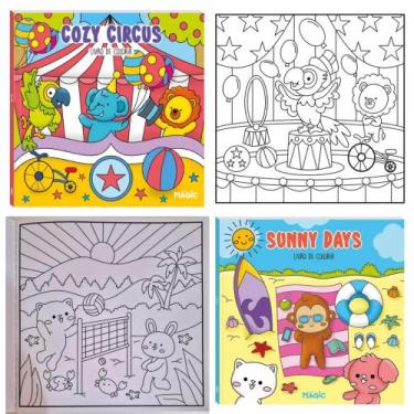 Imagem de Kit C/2 Bobbie Goods Livro De Colorir Circus + Sunny Days - MAGIC
