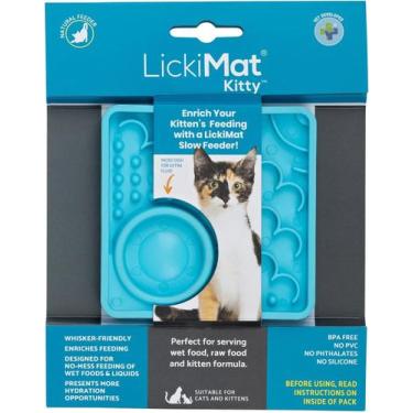 Imagem de LickiMat Kitty Tapete de Lamber Alimentador Lento Anti Estresse para G