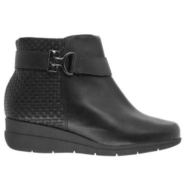 Imagem de Bota Anabela Cano Curto Feminina Modare 7085.104 Preta, Preto, 37