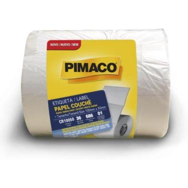 Imagem de Etiqueta Adesiva Couche 100MMX50MM C/686 ETIQ. Rolo - Pimaco