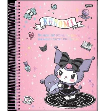 Imagem de Caderneta 1/8 Espiral Kuromi 80 Folhas Jandaia, Rosa