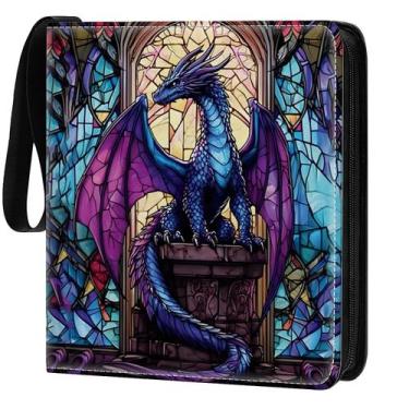 Imagem de Pasta para Cartões RCZCORN 900 Bolsos 50 Capas Dragão