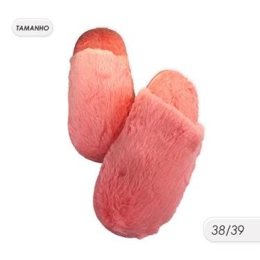 Imagem de Pantufa Feminina Felpuda 38/39 Rosa - Redstar
