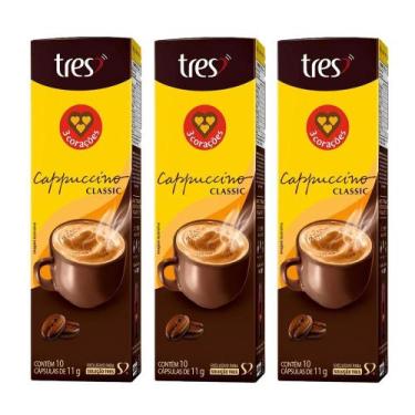 Imagem de 30 Cápsulas Três Corações, Cappuccino Clássico, Cappuccino Clássico