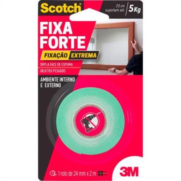Imagem de Fita Dupla Face 3M Fixa Forte Extrema Ambiente Interno/Externo 24Mm X 
