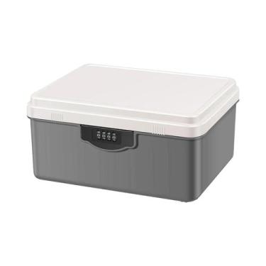 Imagem de Cofre Digital Portátil De Plástico Com Senha Para Armazenamento De Din
