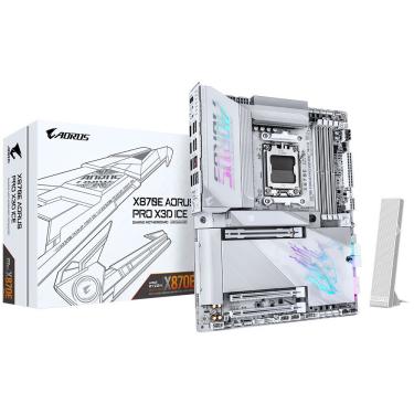 Imagem de Placa Mãe X870E AORUS Pro X3D Ice DDR5 Pcie 5.0 Wi-Fi 6E 4x M.2 10GbE Branco Gigabyte