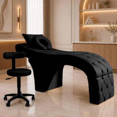 Imagem de Maca Com Mocho Para Estética Facial Cílios E Sobrancelhas - SOFA STORE