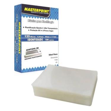 Imagem de Plástico para Plastificação RG 80x111mm 125 micras 0,05mm Pouch Film P