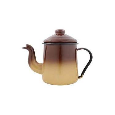 Imagem de Cafeteira Tradicional Esmaltada Marrom Degradê 1,1 L Ewel