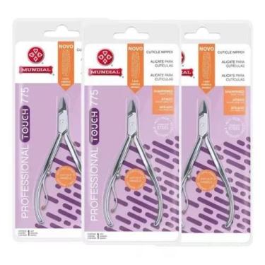 Imagem de Kit 3 alicates cutícula 775 professional touch inox - Mundial