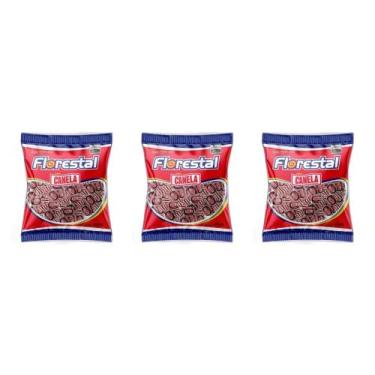 Imagem de Kit 03 Bala Dura Florestal Canela Bolinha 500g