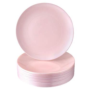 Imagem de Pratos de jantar descartáveis Silver Spoons, blush, 26 cm, 10 unidades