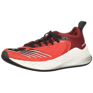 Imagem de New Balance Tênis de corrida infantil Fresh Foam Fast V2 com cadarço, Velocity Red/Nb Scarlet/Silver Metallic, 10.5 Little Kid