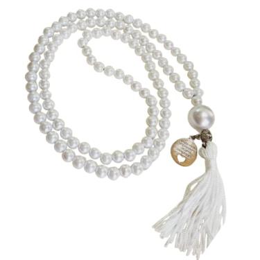 Imagem de Japamala 108 Contas Pérola ABS Branca Ho'Oponopono