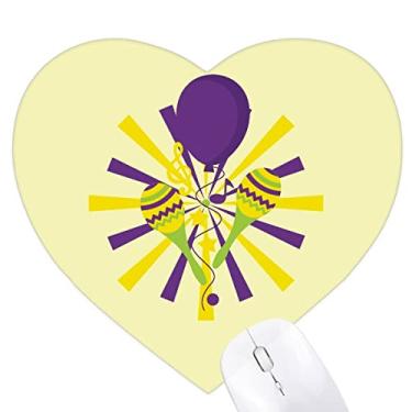 Imagem de Mousepad Carnaval Rio Brasil Bastão Martelo Coração Tapete de Borracha Jogo Escritório