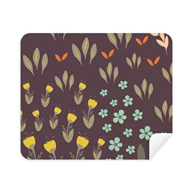 Imagem de Pano de limpeza de tela para telefone com tinta de plantas de folha marrom com 2 peças de tecido de camurça