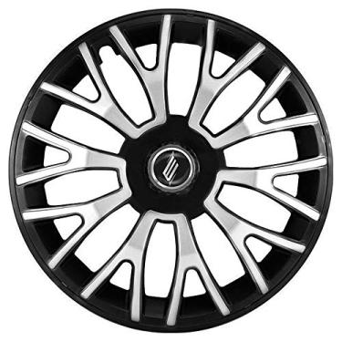 Imagem de Calota Esportiva Triton Aro 14 Black Silver Encaixe Universal