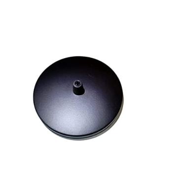 Imagem de Canopla Teto Preto Redonda Alumínio 12cm X 1,5cm Altura