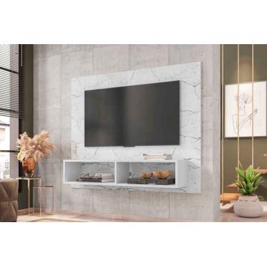 Imagem de Painel Viena em Madeira Branco Carrara para TV até 43 Polegadas Móveis Bechara