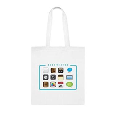 Imagem de Sacola de vetores de aplicativos, presente de vetor de aplicativos, bolsa de ombro vetor de aplicativos, sacolas reutilizáveis de vetor, ideia de presente de cesta de natal de aniversário,