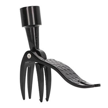 Imagem de Extrator de Ervas Daninhas de Liga de Alumínio 4 Garras Apanhador de Ervas Daninhas Ferramentas Manuais de Jardinagem Preto