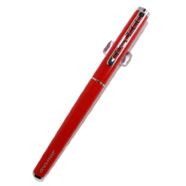 Imagem de Caneta tinteiro vermelha Jinhao 699 elegante Gullor com ponta média e conversor de tinta tipo push