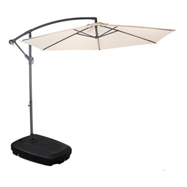 Imagem de Kit Ombrelone Bora Bora Guarda Sol 3 Metros Bege Com Base Plástica 55L - Mor