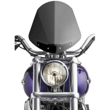 Imagem de National Cycle Para-brisa Gladiador Dark Tint com padrão de parafuso em linha cromado para modelos Dyna Wide Glide N2711