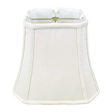 Imagem de Royal Designs, Inc. Abajur de sino de canto de corte quadrado, BSO-705-10WH, 12 x 25 x 21 cm, branco