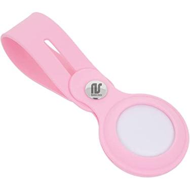 Imagem de Nandos-Store - Capa AirTag compatível com Apple AirTags - Capa protetora de silicone antiarranhões para chaveiro, mochilas, localizador de carteira - NSmart_store (Airtag 2021, Rosa claro)