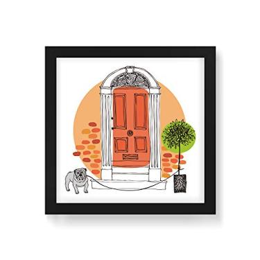 Imagem de Arte Maníacos Quadro Decorativo Porta Dog - 30x30cm (Moldura em laca preta)