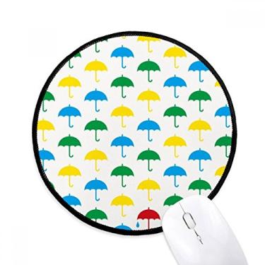 Imagem de Rain Umbrella Weather Cloud Mouse pad Desktop Office Tapete redondo para computador