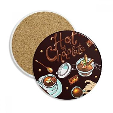 Imagem de Caneca de chocolate quente, sobremesas, bebida, porta-copos, caneca de mesa, pedra absorvente de proteção